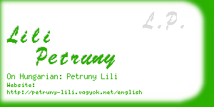 lili petruny business card